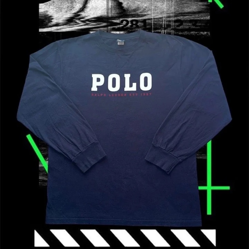 Vintage Polo Ralph Lauren Longsleeve T-Shirt (Navy)